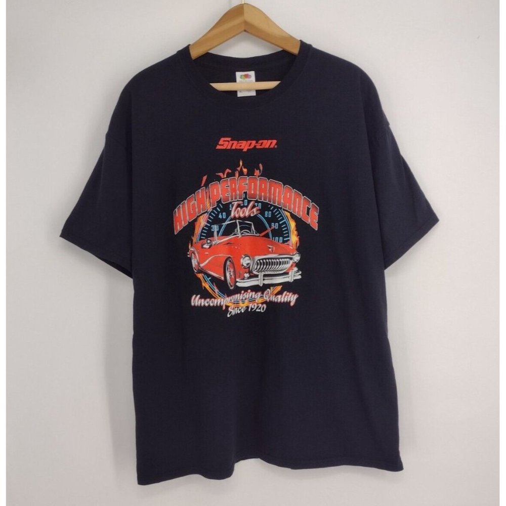 Snap-On High Performance Tools Convertible Classic Car Black Red T-Shirt Mens XL
